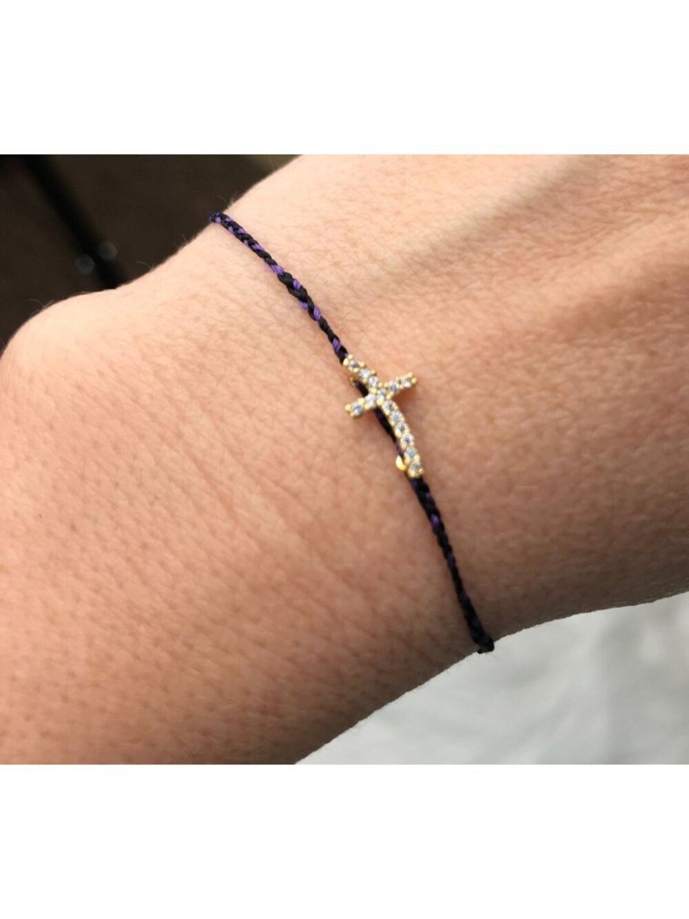 NWT Anthropologie Jewelry Dainty Bracelet Religious Cross Charm Whimsical Boho